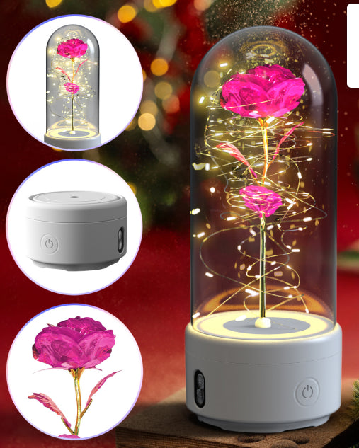 🌹 2-in-1 Rose LED Light & Bluetooth Speaker