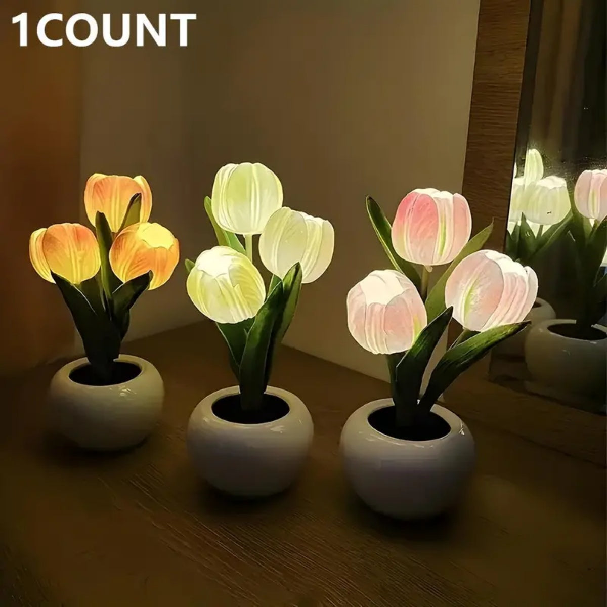 🌷 Tulip Lamp — Elegant Floral Glow for Your Space