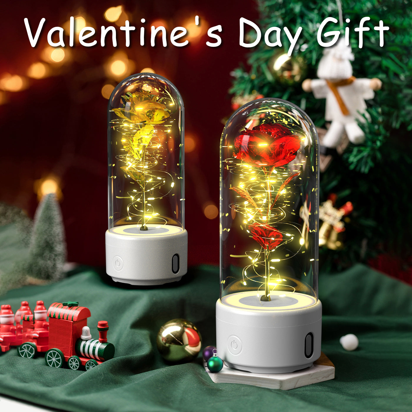 🌹 2-in-1 Rose LED Light & Bluetooth Speaker