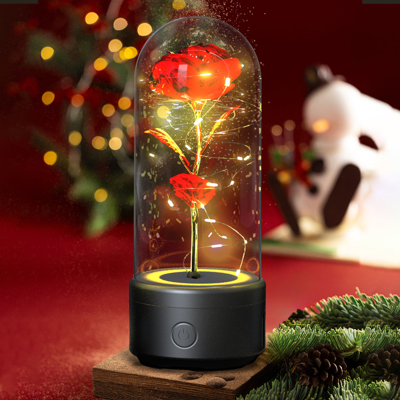 🌹 2-in-1 Rose LED Light & Bluetooth Speaker