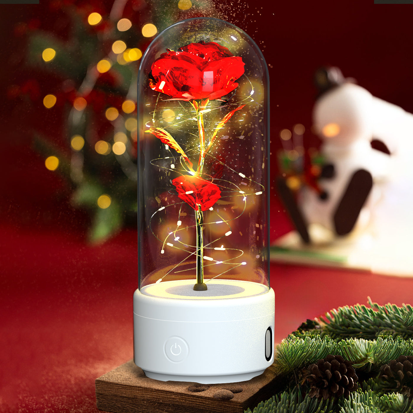 🌹 2-in-1 Rose LED Light & Bluetooth Speaker