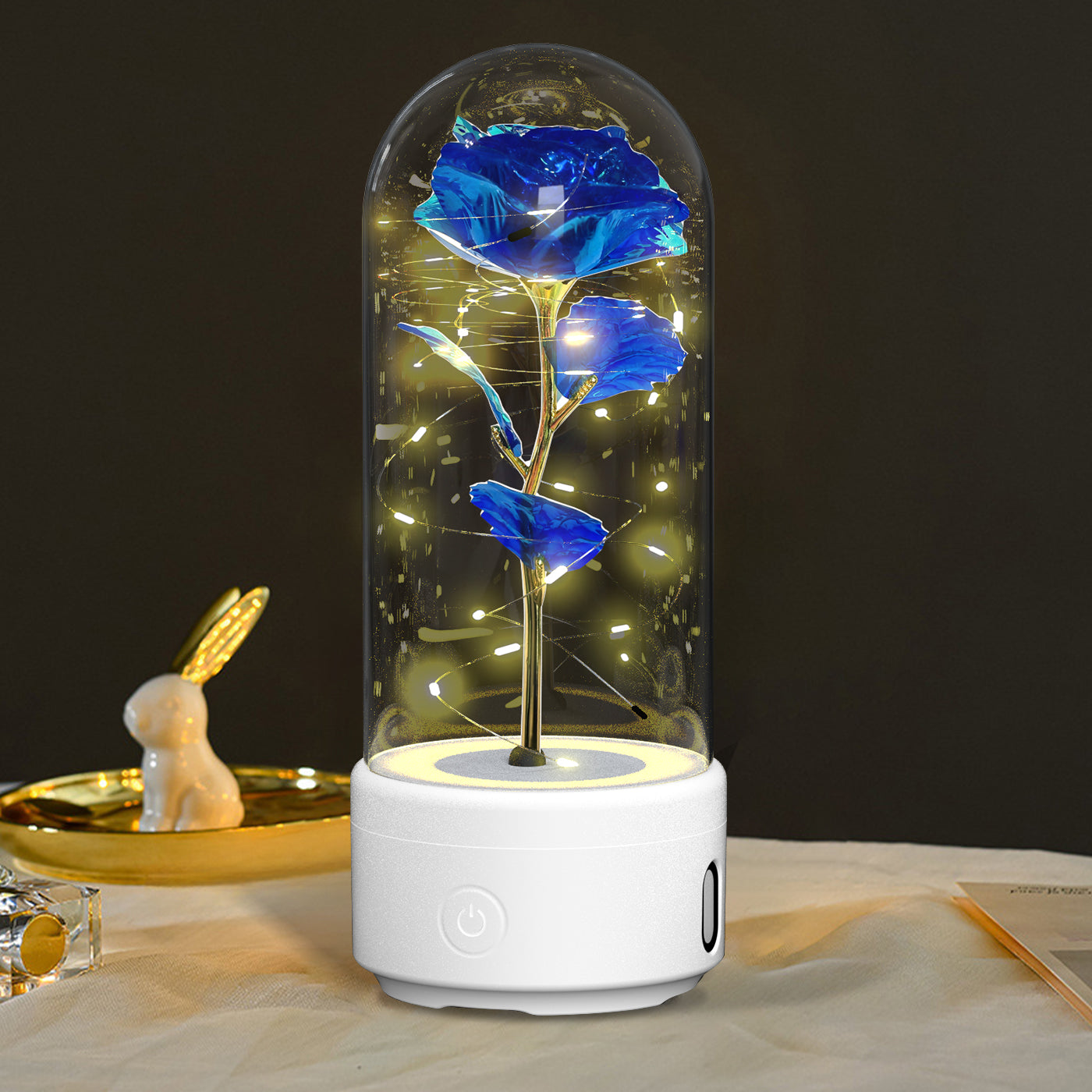 🌹 2-in-1 Rose LED Light & Bluetooth Speaker