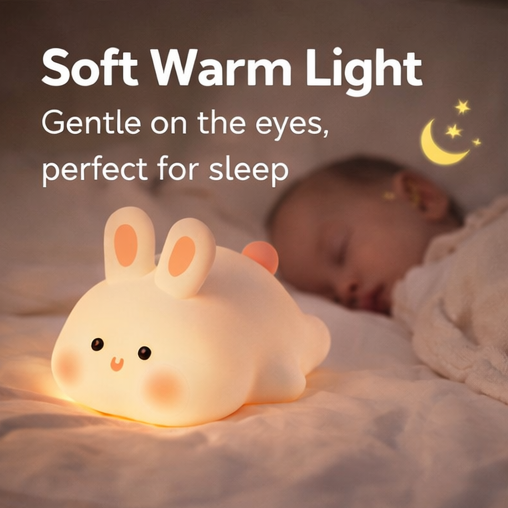 🐰 Cute Bunny Night Light — Soft Glow for Sweet Dreams