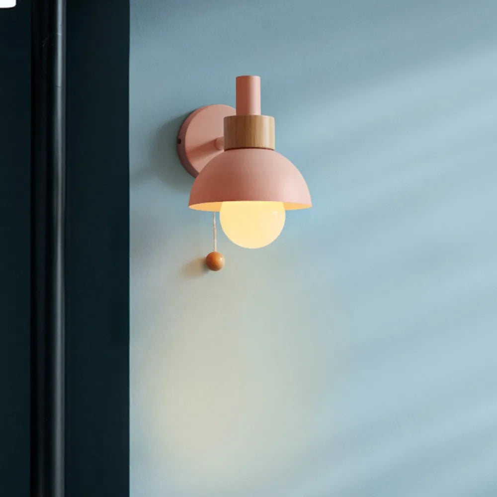 Versiane Metal and Wood Wall Light