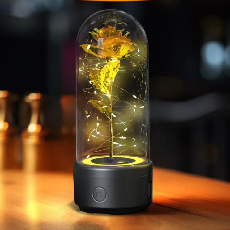 🌹 2-in-1 Rose LED Light & Bluetooth Speaker