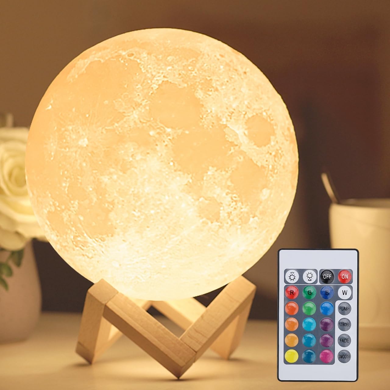 🌕 16-Color Moon Lamp — Bring the Moon Into Your Home